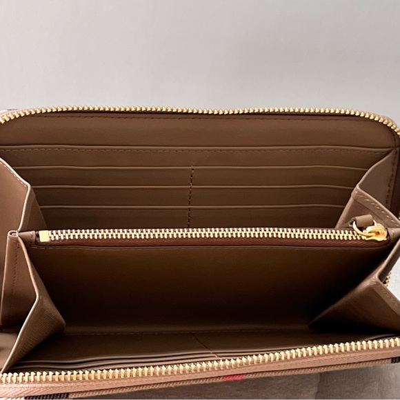 Burberry Zip Around Wallet in Earth - Picture 7 of 10
